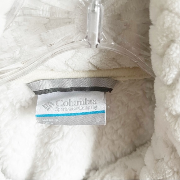 Columbia Fire Side Sherpa white 1/4 zip pullover fleece pockets soft - Picture 7 of 9